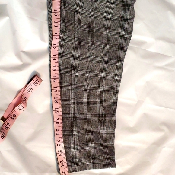 Maeve- Womens Black/White Plaid Tweed Trouser Pants Capri Academia Sz.Large - Picture 10 of 11